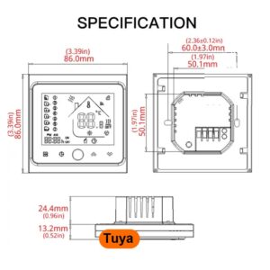 ترموستات هوشمند پکیج و فن-کوئل Tuya