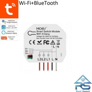 رله سه کانال Wi-Fi+BT پشت-کلیدی تویا