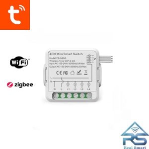 رله چهار کانال Wi-Fi+BT پشت-کلیدی تویا