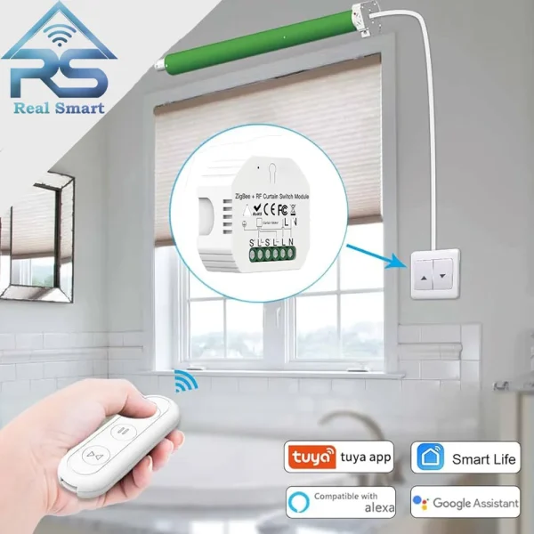 رله هوشمند پرده Zigbee+RF تویا