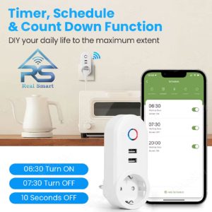 پریز هوشمند زیگبی Tuya با خروجیUSB