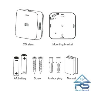 سنسور هوشمند مونواکسیدکربن Zigbee تویا