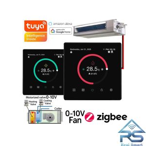 ترموستات هوشمند فن-کوئل+گرمایش ازکف زیگبی Tuya